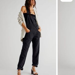 We The Free Ziggy Denim Overalls in Mineral Black